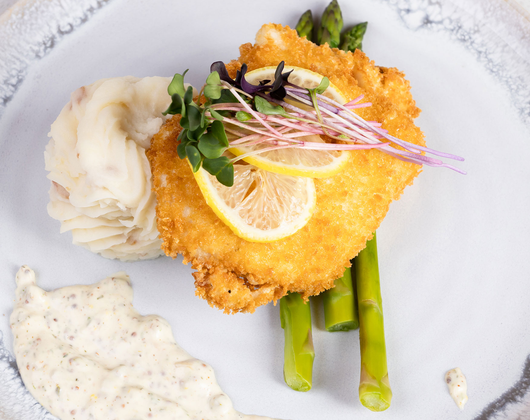 Featured image for “Panko Crusted Walleye with a Roasted Garlic Remoulade”